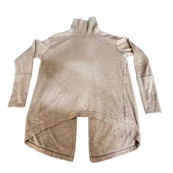 We The Free People Sweater Womens Size Small Stone Tara Split Back Long Sleeve - Picture 1 of 9